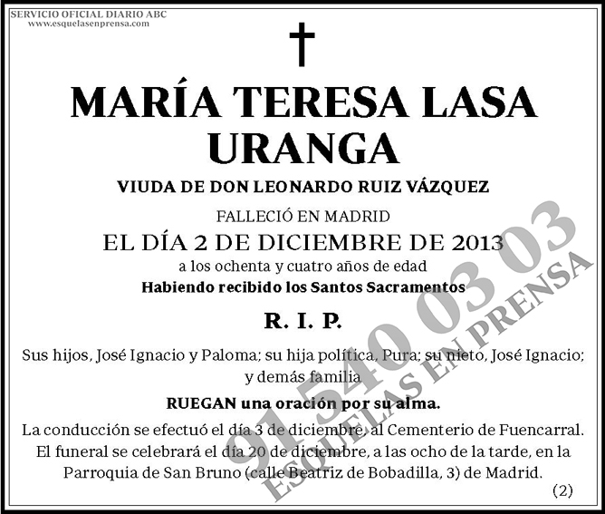 María Teresa Lasa Uranga